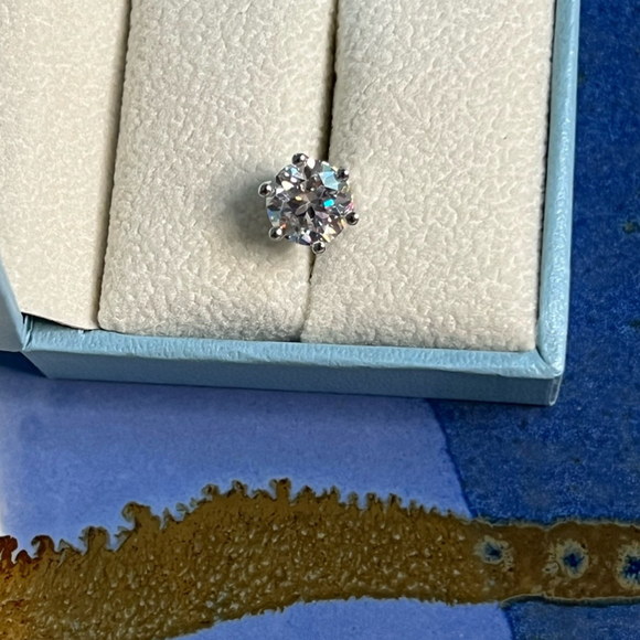 Diamond 4 ct tw round brilliant cut lab grown stud diamond earrings certified - Picture 7 of 12